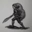 Placeholder: Portrite,d&d, "medievil warrior running away from a Giant squirrel" realistic,intricate hair,detailed arnor