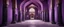 Placeholder: Hyper Realistic Inside View of purple wall mosque with some empty area on side with black pillars at night