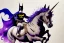 Placeholder: Batman is riding a unicorn Watercolour