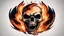 Placeholder: screaming burning skull logo