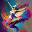 Placeholder: Revolution, dream of freedom, hope, colorful dancer, woman, digital art