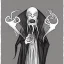 Placeholder: Nosferatu vampire with a tentacle beard, four arms and grey skin as a Russian Orthodox