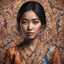 Placeholder: gadis cantik asli indonesia memakai batik, dengan detail wajah dan rambut yang bagus, ultra detailed. 8k, realistic. photo realistic.