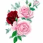 Placeholder: roses high contrast, vector ink