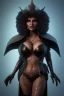 Placeholder: Pam Grier as evil queen in black leather, leather, busty, cleavage, angry, stern look. character design by cory loftis, fenghua zhong, ryohei hase, ismail inceoglu and ruan jia. unreal engine 5, artistic lighting, highly detailed, photorealistic, fantasy