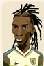 Placeholder: Nicolas Jackson Senegalese footballer ,cartoon 2d