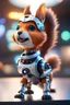 Placeholder: ultimate transcendent happy chat robot squirrel dog cat space horse with spotlights, in advanced hi tech dock, bokeh like f/0.8, tilt-shift lens 8k, high detail, smooth render, down-light, unreal engine, prize winning