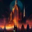 Placeholder: Neo Gothic Metropolis, otto hung, friz Lang ,renaissance painting, matte painting,romanticism painting,cyberpunk,detailed facades, retrofuturistic