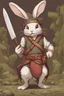 Placeholder: holy bunny with cooking knife dnd art adventurer