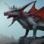 Placeholder: This dragon has 4 horns pointing foward. Its neck is short; Its snout is vertically tall, wide, short, and smooth. Its teeth are short. It has rounded claws, frills, and soft scales. Its tail is medium length and very wide.