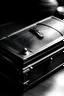 Placeholder: old picture of a small plain black casket