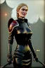 Placeholder: Cersei Lannister as evil dominatrix in black leather, mistress, bdsm, busty, cleavage, curvy, lena headay, angry, stern look. character design by cory loftis, fenghua zhong, ryohei hase, ismail inceoglu and ruan jia. unreal engine 5, artistic lighting, highly detailed, photorealistic, fantasy