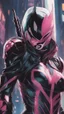 Placeholder: A close picture to Mix between gwenpool and symbiote, intricate details, highly detailedin in solo leveling shadow art style