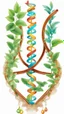 Placeholder: Color Logo DNA around it plants, white background, intricate details, highly detailed, high details, detailed portrait, masterpiece,ultra detailed, ultra quality