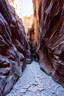 Placeholder: A corridor carved directly into the rock extends deep into the mountain