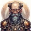 Placeholder: a fantasy artificer cyborg old man, with a beard of tubes, and armour hiding emaciated flesh, in the style of art nouveau