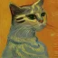 Placeholder: Portrait of a cat by Van Gogh