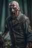 Placeholder: In a mesmerizing combination of brilliant and fading shades, photorealistic,a high-quality,ultra photo-realistic realism image, Bald zombie with chainsaw and blood on clothes, horror, creppy background, hyper realistic, 35mm, F1.8, intricate detail, Sharp focus, super sharp,