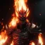 Placeholder: 4k full details full lights firestarter homme demoniaque roi conquerant avec une couronne