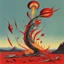 Placeholder: she's eaten so many chillies she's on fire [Humorous, quirky avant garde, Roger Dean futuristic neo-dada]