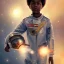 Placeholder: African American young boy creative space inventor