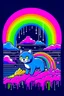 Placeholder: /imagine prompt: Nyan Cat::2 Vaporwave, glitch art, abstract expressionism, gradient design, whimsical, synthwave:: t-shirt vector, center composition graphic design, plain background::2 mockup::-2 --upbeta --ar 1:1