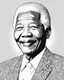 Placeholder: Outline art for coloring pages with Nelson Mandela, white background, sketch style, only use black outline, white background, no shadows and well and clear outline