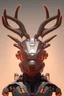 Placeholder: a beautiful full frame portrait digital painting of futuristic deer robot, wide angle view, close-up, macro lens, centered camera, titanium accents, intricate details, small minutiae, tiny features, particulars, colorful, 8k, least ambient occlusion, volumetric lighting, volumetric clouds