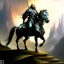 Placeholder: Epic Drawing of Gondor Rider LOTR Frank Frazetta style 4k