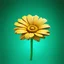 Placeholder: stylized game asset render of a flower, top-down view