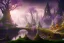 Placeholder: Immersive​ fantasy elven town city in the deep forest with ancient elder tree beautiful blossom nature river 4k full hd