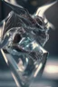 Placeholder: transparent gemstone gargoyle, in chrome casino, high detail, 8k, cinematic, depth of field, art