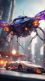 Placeholder: Illithid with butterfly wings ripping the roof of a Lamborghini space ship formed like a mosquito web syrringe ball, bokeh like f/0.8, tilt-shift lens 8k, high detail, smooth render, down-light, unreal engine, prize winning