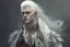 Placeholder: A Fantasy Human, a white masculine human with medium white hair. Battle Scars. Full body. Military clothes. HD