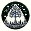 Placeholder: woods pine tree RPG hotkey ability icon black and white