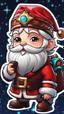 Placeholder: Chibi santa-claus huge big Chocolate in 8k sticker, style of fairy academia, neon lights, intricate details, highly detailed, high details, detailed portrait, masterpiece,ultra detailed, ultra quality