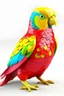 Placeholder: A cheerful, realistic and colorful turako bird looks at me full-length 8л