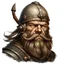 Placeholder: illustration, portrait of a dwarf warrior wearing a helmet