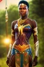 Placeholder: A photo taken from an african village "justice league", <character or scene>, kente, cinematic lighting --v 4 --q 2