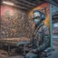 Placeholder: cyberpunk dramatic graffiti art mural on wall depicting blackout dystopia, concept art, by Banksy, by Derek Riggs, by David Choe, gritty, ultra detailed.