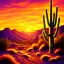 Placeholder: Coyote saguaro sunset