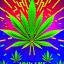 Placeholder: Marijuana, pattern, splash color, bright colors, neon, Psychedelic, detail, 8k, bright light