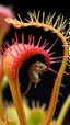 Placeholder: 3D Venus flytrap, Dionaea muscipula, showing its trigger hairs. Trapping a mouse
