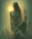 Placeholder: woman, photographer. oil on canvas, volumetric lighting, beksinski