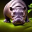 Placeholder: baby hippo, natural environment, photojournalism, hyper detailed, hyper realism