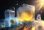 Placeholder: ice cubes, cocktail, mist, steam, solar system in sunshine Nikon D850 highly detailed digital painting sharp focus elegant intricate photorealistic 4k very attractive beautiful dynamic lighting award winning fantastic view 4K 3D crisp quality Unreal Engine very cute matte background cinematic postprocessing acrylic art focused