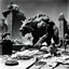Placeholder: (high res photo by Ray Harryhausen) Appease the beast on spattered sheets
