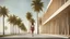 Placeholder: a woman walking down a walkway next to palm trees, a digital rendering by Cedric Seaut (Keos Masons), cg society contest winner, photorealism, vray tracing, vray, daz3d