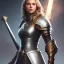 Placeholder: centered female knight holding sceptre, swirl, power surge, underdark, Menzoberranzan,4k, Highly Detailed, perfect eyes, Digital Illustration, Cinematic Lighting, Realistic, Sharp Focus, Centered, Beautifully Lit, Bioluminescent by Stanley Artgerm Lau, totally green background, the greenest color, just green, no gradients