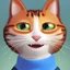 Placeholder: Portrait of a cat by Pixar